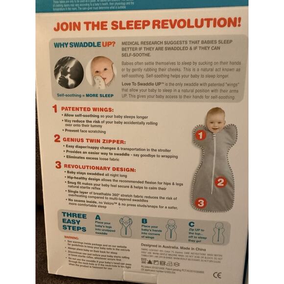 Love to Dream Baby Gray Swaddle Up Swaddle Wrap Original Size Small NEW LOT OF 2 - Picture 6 of 7